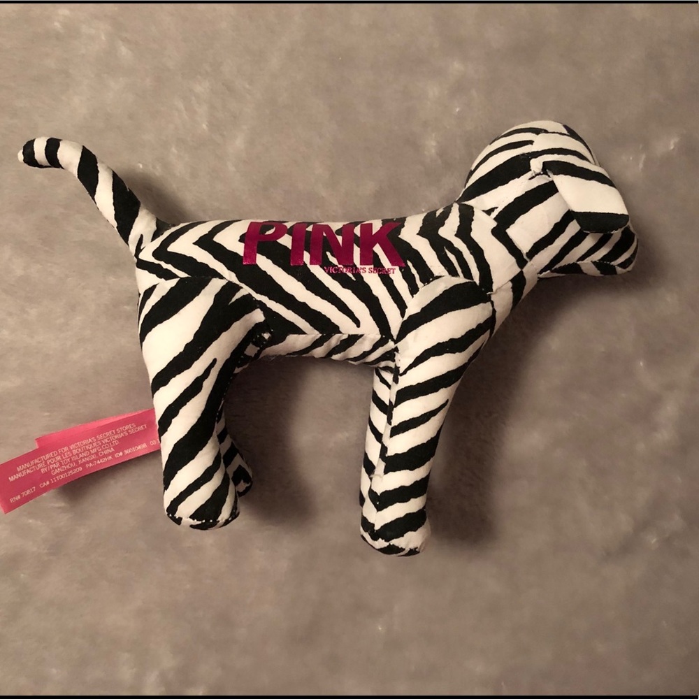 PINK Victoria’s Secret Zebra Plush Dog NWOT
